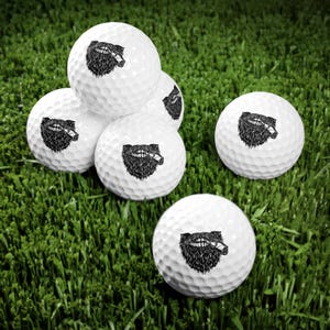 Funny Golf Balls Set, Unique Gift for Golf Lovers, Golf Accessories, Bearded Golf Balls, Perfect for Father&#39;s Day, Birthday Gift, Golf Party