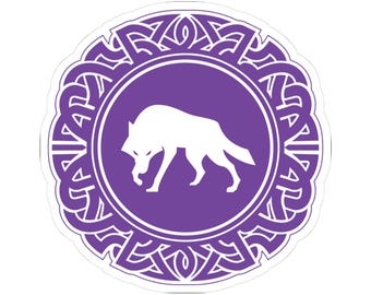 Celtic Wolf Circle sticker | Kiss-Cut Sticker