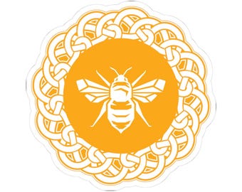 Celtic Bee Sticker | Kiss-Cut Vinyl Laptop Decal