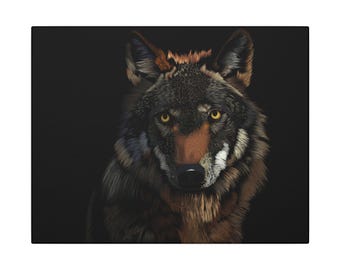 Timber Wolf Portrait Canvas | Matte Stretched Canvas