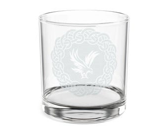 Celtic Knot Eagle Engraving Whiskey Glass