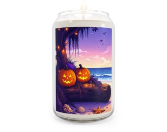 Beach Jack-o'-Lanterns Candle | Halloween Soy Candle