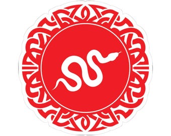 Red Snake Celtic Sticker | Kiss-Cut Sticker