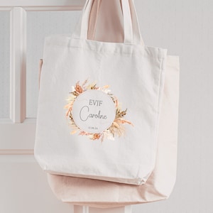 Customizable EVJF Tote Bag, future bride in thick cotton, Pampa Model