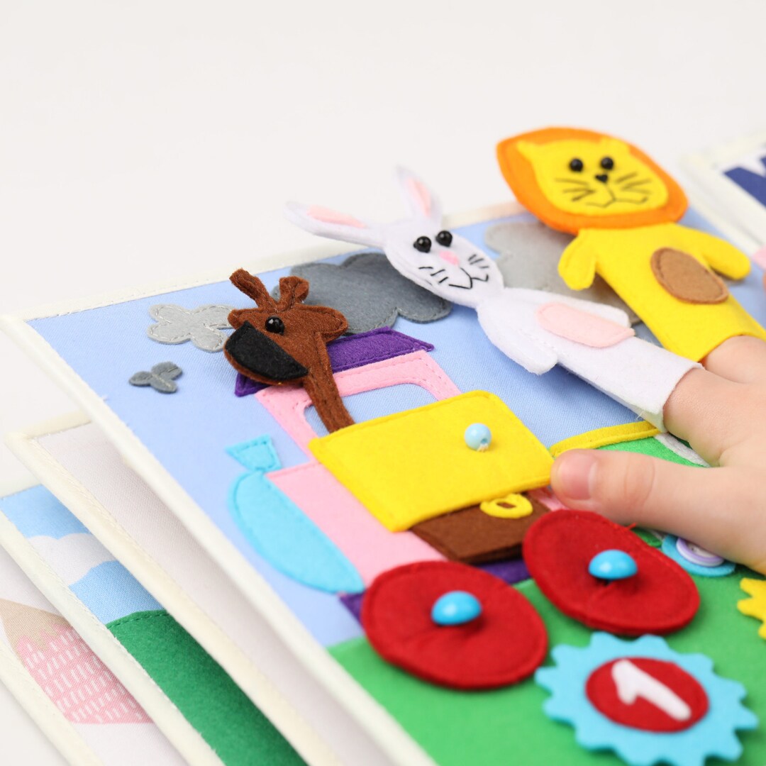 Toddler Sensory Book - Montessori Busy Book - Fine Motor Skills Toddler ...
