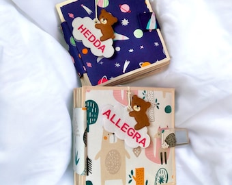 Quiet book Personalized baby felt toys toddler sensory book speech therapy montessori pretend play fabric book infant toy Sovushka Little