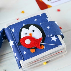 Montessori baby toys and sensory felt book - educational quiet book for toddlers - felt baby fook and soft travel toy for kids from 6 month