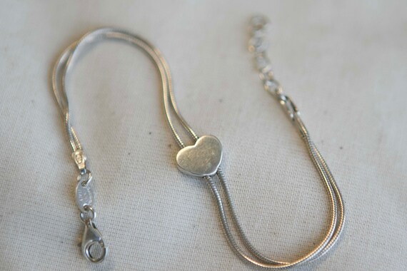 Vintage Heart Bracelet Sterling Italian Jewelry S… - image 5