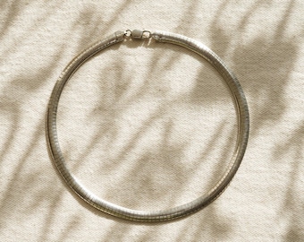 Collar italiano / Cadena Omega 925 / Gargantilla minimalista