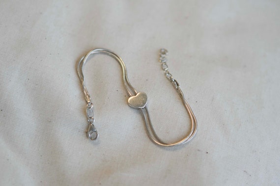 Vintage Heart Bracelet Sterling Italian Jewelry S… - image 4