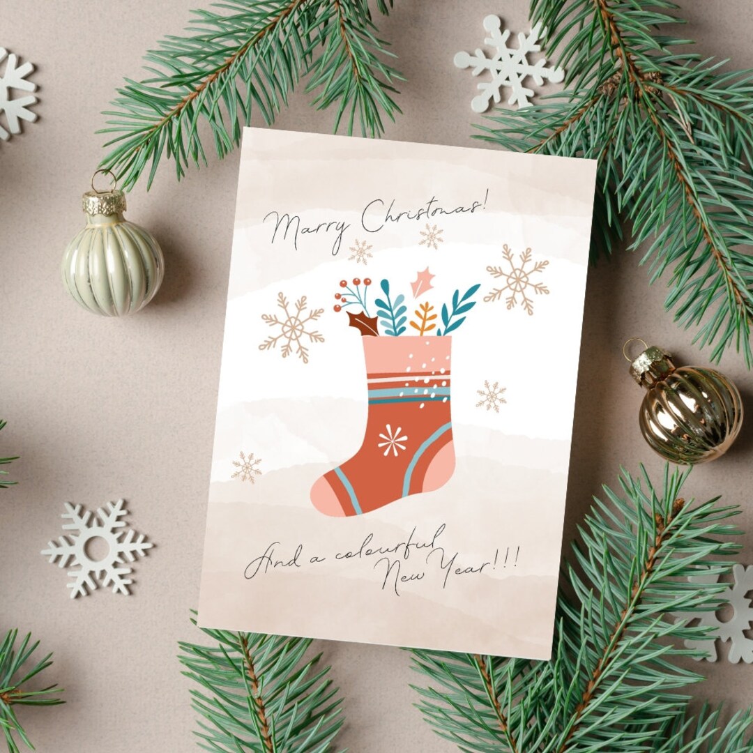 Boho Christmas Cards 