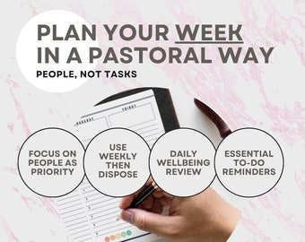 Pastoral Planner Weekly Planning Sheet - For people-focussed productivity