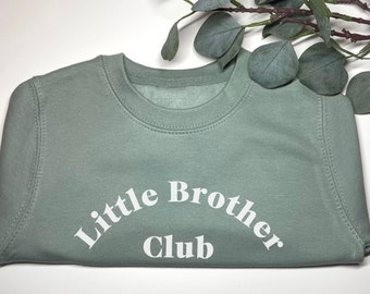 Little Brother Club Little Sister Club Jumper | Siblings Jumper | Purple Blue Jumper | Sage Pink Jumper | Pregnancy Announcement