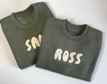 Kids Name Sweatshirt | 3D Puffed Effect Name | Children’s Personalised Jumper | Kids Peraonalised clothing