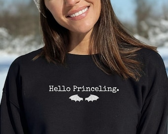 Hej Princeling-tröja, TOG-inspirerad, Sarah J Mass, De tretton, Dorian Havilliard, Manon Blackbeak-tröja, boknörd, Blackbeak-klanen