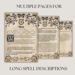 DnD Spell Cards 2024 & 2014 Bundle | All Classes | DnD Spellbook Cards | Dungeons and Dragons 5e | DnD Spells image 7