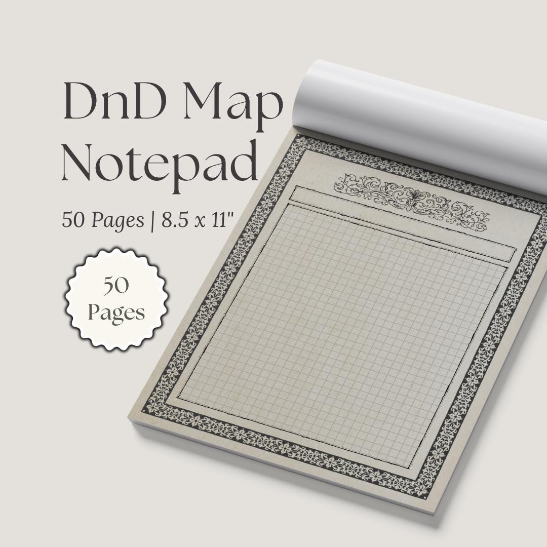 Gothic Dnd Map Pad | 8.5x11