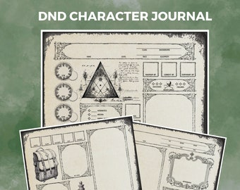 DnD Character Sheet Journal Gothic Printable DnD Journal Dungeons and Dragons Character Sheet PDF | DnD Character DnD Shop DnD 5e