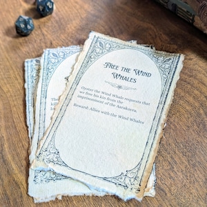 Dnd Printable Quest Cards | 5e Dnd Shop for Dnd Campaign | Dnd Dungeon ...