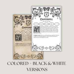 DnD Spell Cards 2024 & 2014 Bundle | All Classes | DnD Spellbook Cards | Dungeons and Dragons 5e | DnD Spells image 6