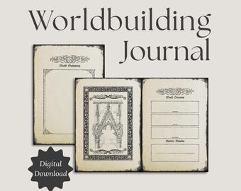 Journal gothique du D&D Worldbuilding (téléchargement numérique) Journal de la campagne Donjons et dragons - Carnet du MDN
