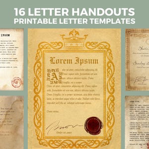 Apuntes de cartas de DnD / Apuntes de DnD editables e imprimibles / Apuntes para fiestas de misterio de asesinato / Apuntes imprimibles de La llamada de Cthulhu / Apuntes de TTRPG