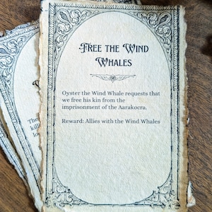 Dnd Printable Quest Cards | 5e Dnd Shop for Dnd Campaign | Dnd Dungeon ...