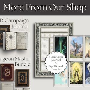 D&D Gothic-Paket für D&D 2024 & 2014 | D&D-Charakterbogen | Digitales D&D-Tagebuch | D&D-Spickzettel | D&D-Zauberkarten Bild 16