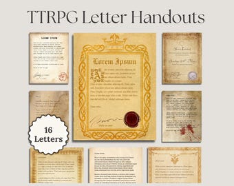 DnD Letter Handouts | Editable TTRPG Printable | Daggerheart Printables | Murder Mystery Party | Call of Cthulu Printable | TTRPG Handout