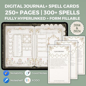Diario digital de personajes de DnD + Cartas de hechizo de DnD 2024 y 2014 / Hoja de personaje de DnD para principiantes de Dungeons and Dragons / Incluye hoja de trucos
