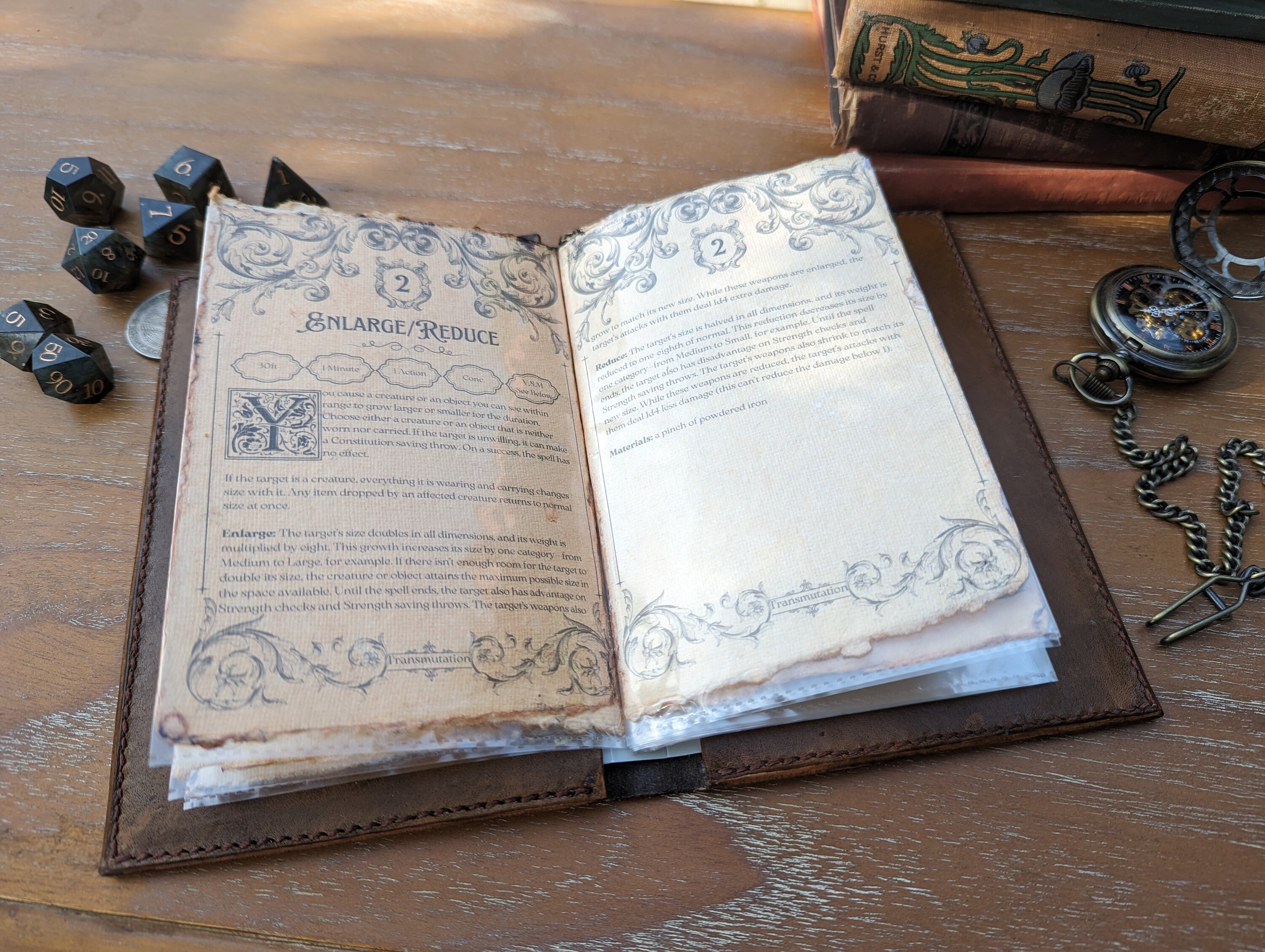 Dnd Spellbook for Spell Cards Beautiful Handcrafted Leather D&amp;D Spell ...