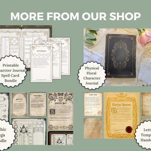 Flowery DnD Character Sheet | DnD 2024 & 2014 | Dungeons and Dragons Cute DnD Character Sheet | DnD Campaign Journal image 10
