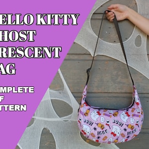 Boo Ghost Crescent Bag PDF Sewing Pattern