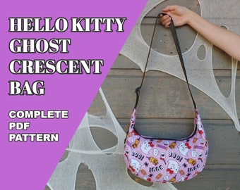 Boo Ghost Crescent Bag PDF Sewing Pattern