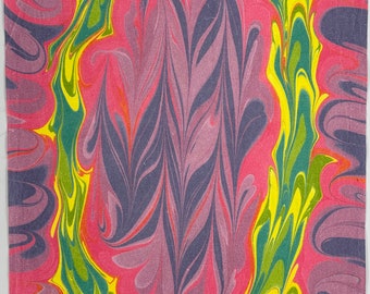 Hand-Marbled Fabric, Kona Cotton (13" x 21")