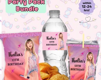 Eras Tour Party Pack Bundle Eras Party Decoration Eras Party Pack Eras Tour Chip Bag Eras Tour Capri Sun Eras Tour Water Bottle Label