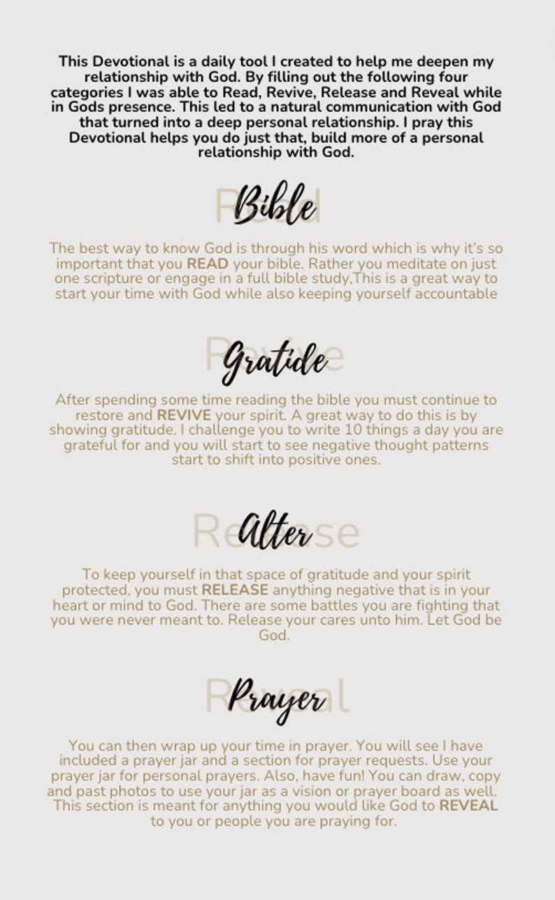 Be Still Daily Devotional Etsy