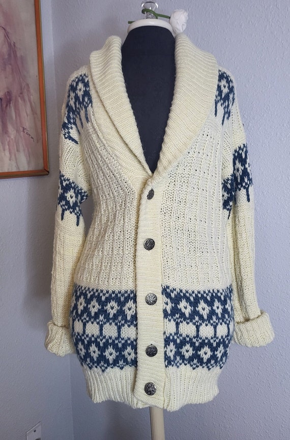 Vintage 1970's Cowichan Fair Isle style King's Roa