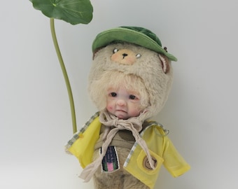 Handmade polymer clay doll head OOAK