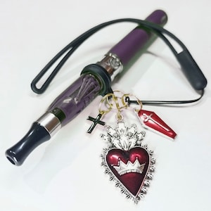 Gothic Custom Vape Charms / Vape Wrist Strap Amulets / Design your Gothic Ecig / Dab Pen Wristlet Keychains / Goth Stoner girl Gift.
