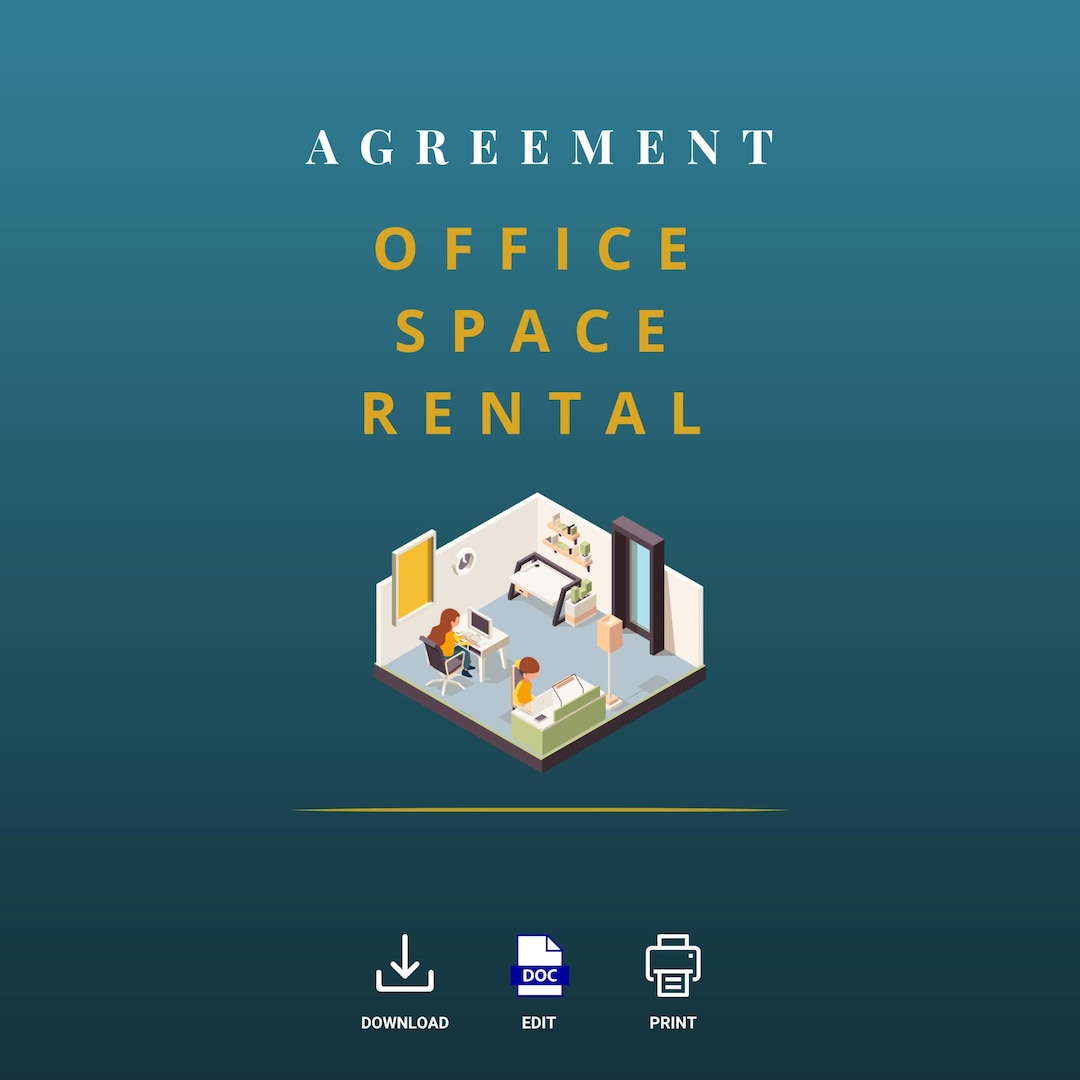 Office Space Rental Agreement Digital MS Word File for Easy ...