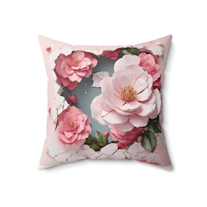 Personalized Name Pillow With Floral Print - GearDen