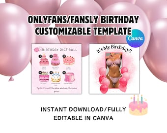 Onlyfans Birthday Post: Customizable Tip Game Template (Digital Download)
