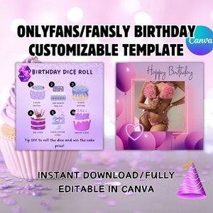 Gra Onlyfans Tip | Post urodzinowy Onlyfans | Grafika promocyjna Onlyfans | Idealna dla Fansly Camgirls Reddit Onlyfans | Grafika promocyjna mediów społecznościowych