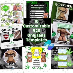 Onlyfans Customizable Promo Templates| Promo Graphics for Onlyfans Fansly Sextpanther| Camgirls| Reddit Promo| Onlyfans Stoner| Onlyfans 420