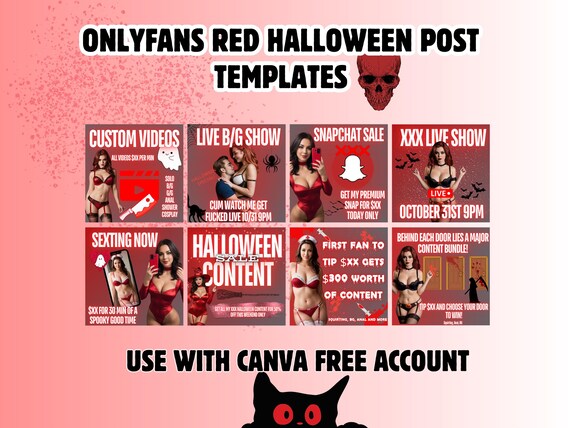 Onlyfans Halloween Promo Graphics: Canva Templates (Digital Download)