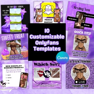 Onlyfans Purple Promo Templates: Camgirl Graphics (Digital Download)