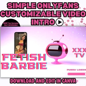 Pink Onlyfans Video Intro: Customizable Social Media Branding (Digital Download)