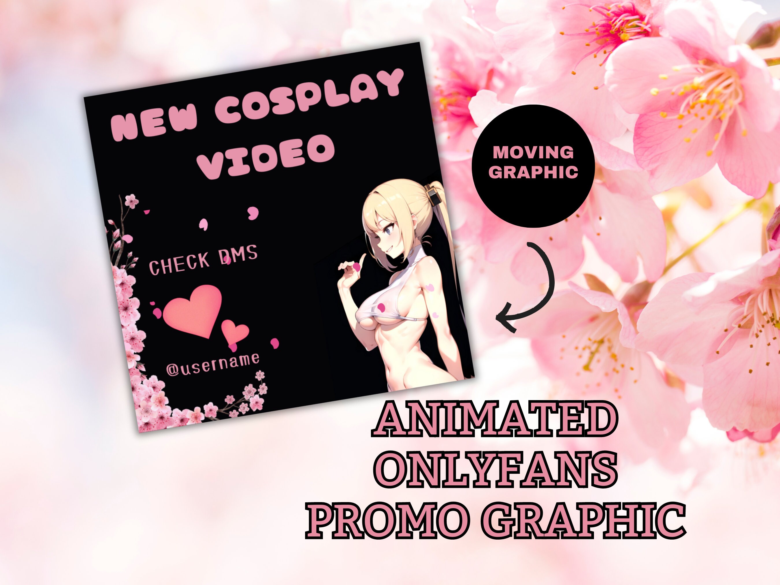 Onlyfans Animated Promo Graphic| Onlyfans GIF| Fully Editable Onlyfans Template| Onlyfans Graphic| Fansly and Reddit Promo| Animated GIF