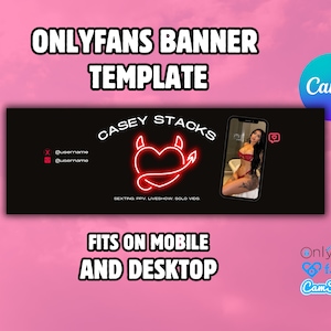 Bannersjabloon Onlyfans: bewerkbare canva-promotie (digitale download)